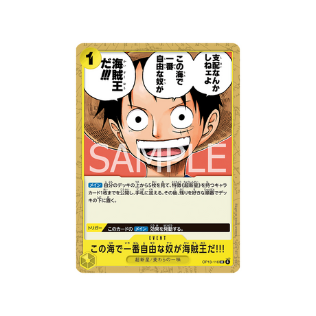 cartes-one-piece-card-carrying-on-his-will-op13-116-the-one-who-is-the-most-free-is-the-pirate-king!!!