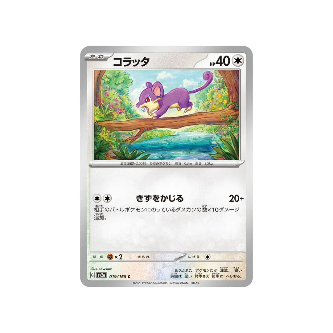 Carte Pokémon Pokemon 151 SV2A 019/165 : Rattata