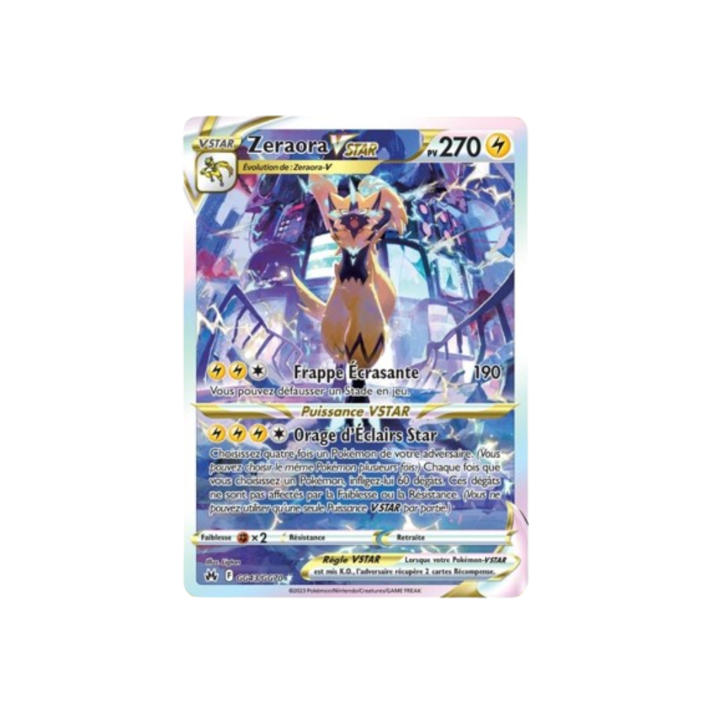 Carte Pokémon Zenith Supreme FR GG43/GG70 : Zeraora VSTAR
