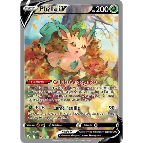 Carte Pokémon Phyllali V 167/203 Évolution Céleste FR
