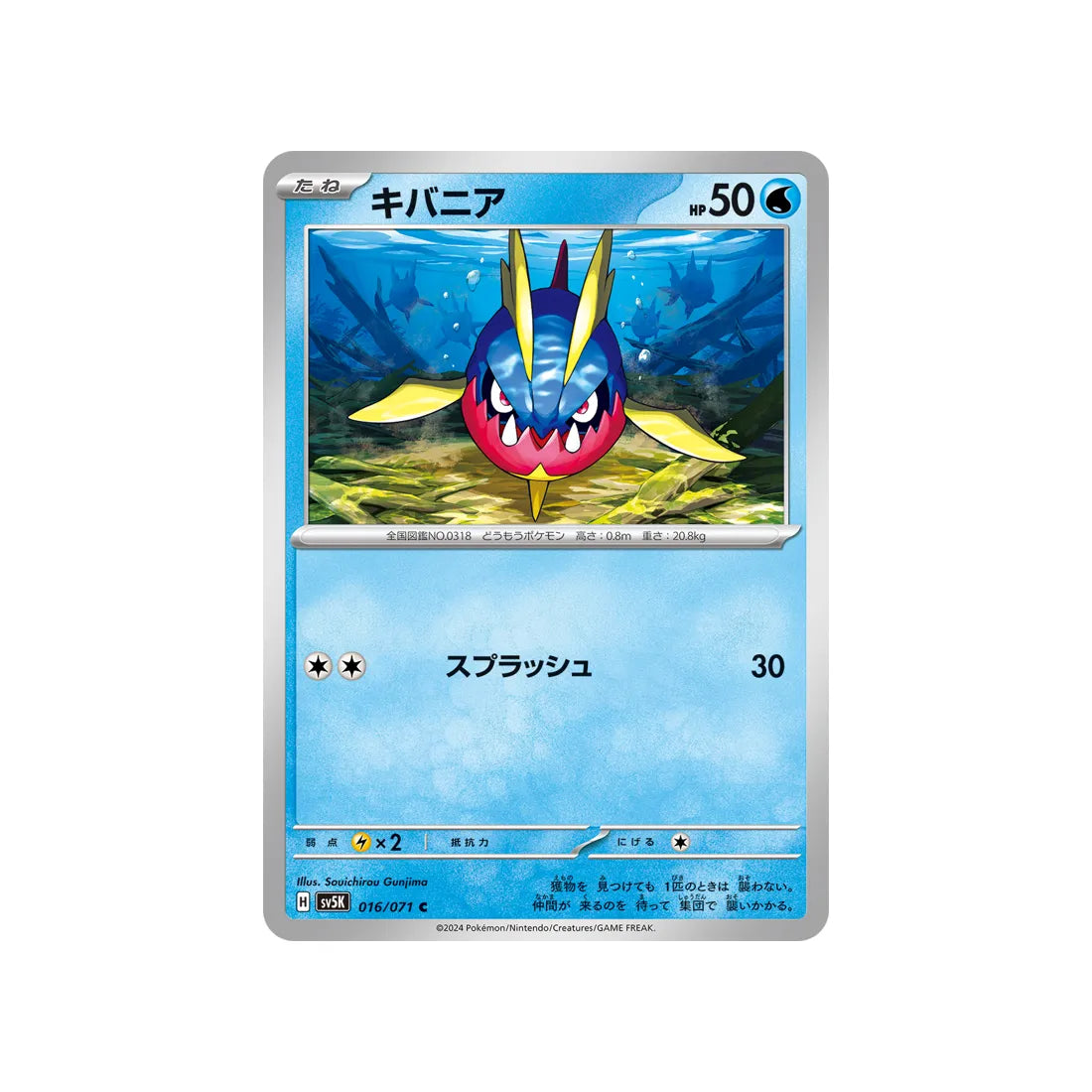 Carte Pokémon Wild Force SV5K 016/071 : Carvanha